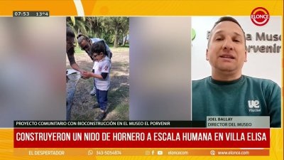 Construyeron una r&eacute;plica a escala humana de un nido de hornero